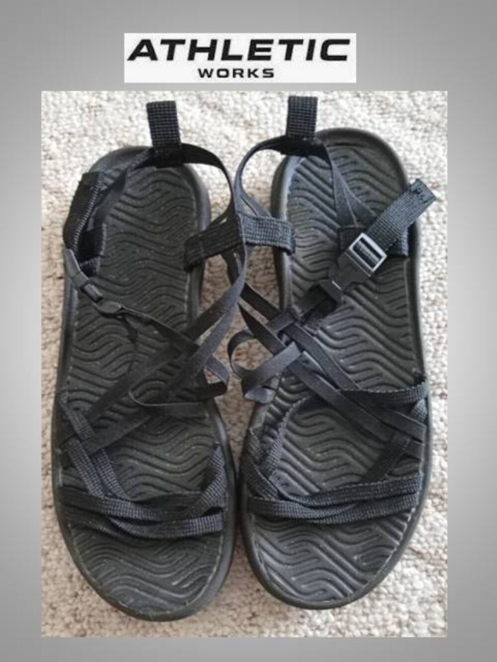 Athletics Works Men's adjustable sandals size 10